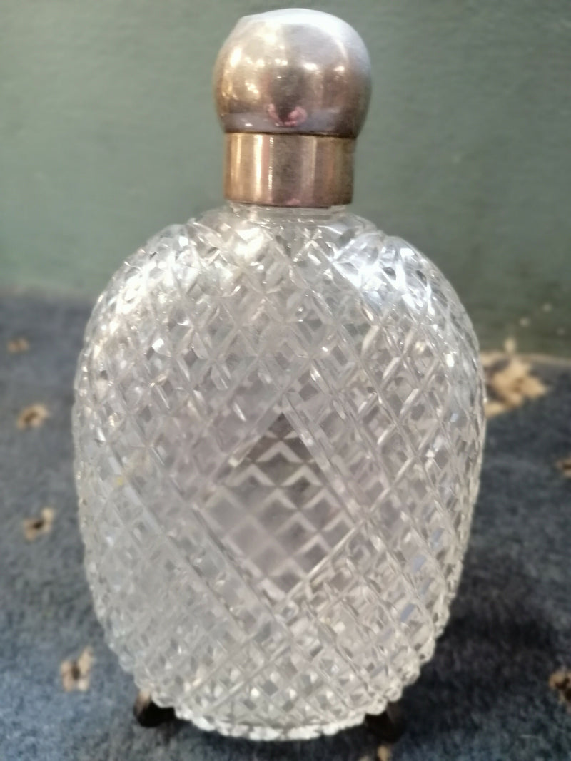 Victorian Silver Lidded Hipflask, London1871