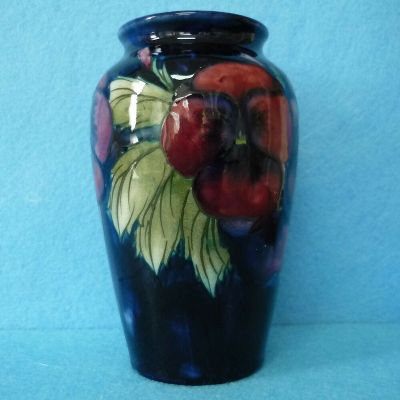 A Moorcroft Vase (5.03inch) c1918-26. Pansy Pattern by William Moorcroft.