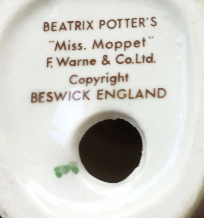 Beswick Miss Moppet Figurine Beswick Beatrix Potter Cat Figurine Beswick BP3a 1st version