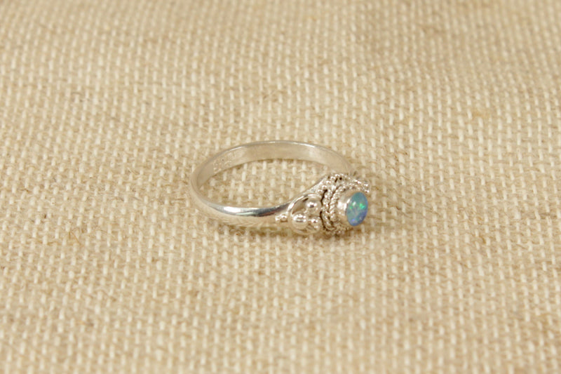 Silver & Opal Triplet Ring