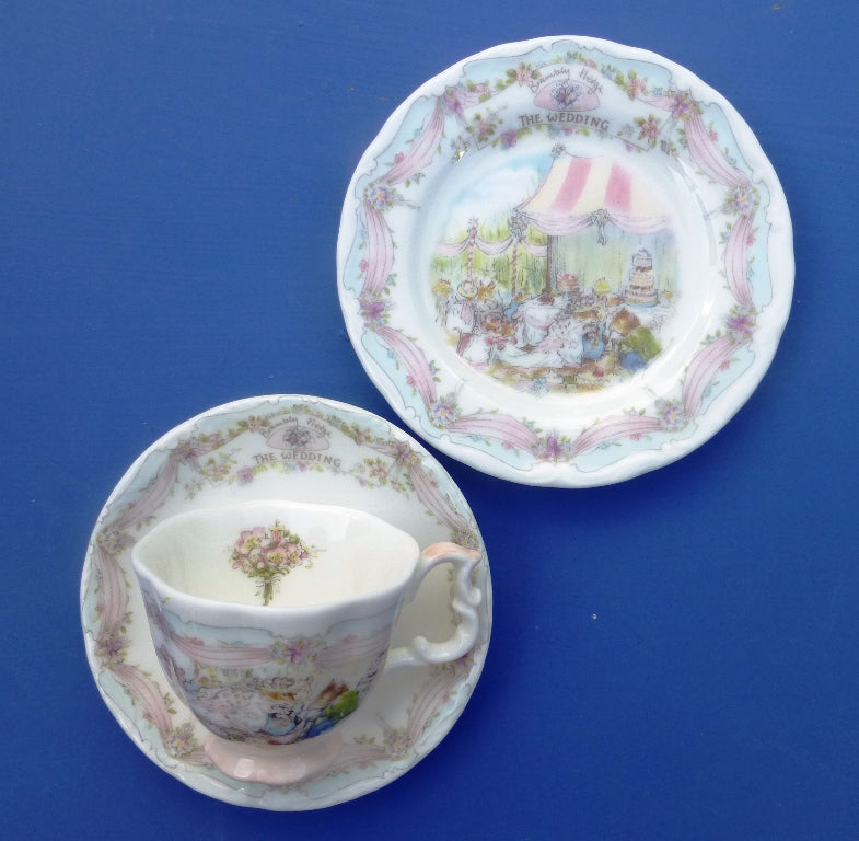 Royal Doulton Brambly Hedge Miniature Trio - Teacup, Saucer and Plate