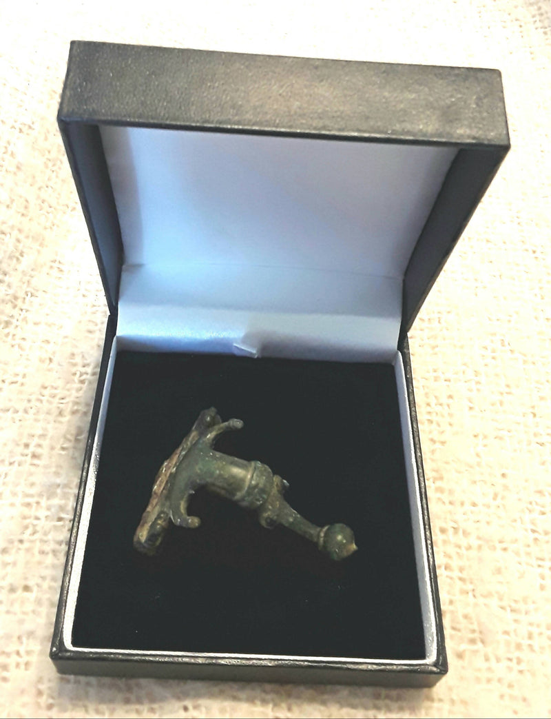 A Roman Military Bronze And Iron Cloak Brooch.
