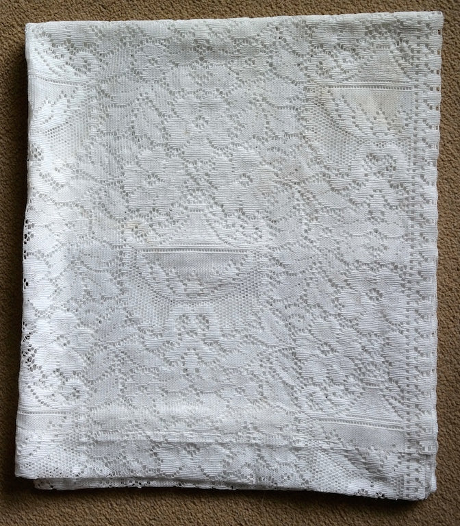 Portia - Victorian Style White cotton Lace Curtain Panelling By The Metre- Width 90cms - 36""