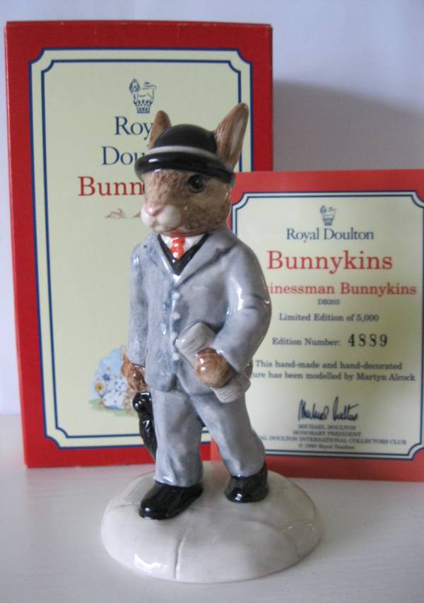 Royal Doulton Businessman Bunnykins. Boxed