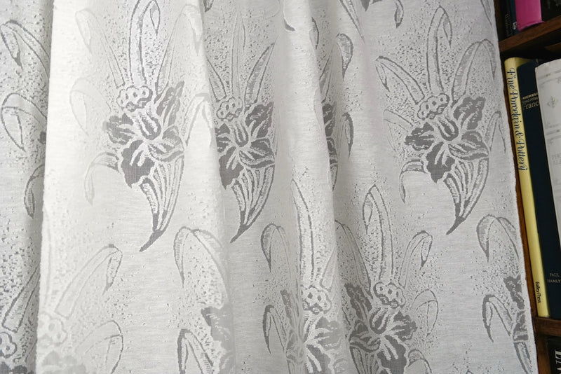 Dana - Antique Style Ivory Cotton madras Lace Curtain Panelling remnant 66"/36" to finish