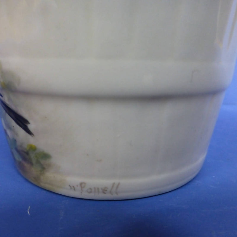 Royal Worcester Barrel Dish Chaffinch Signed By William Powell C1929
