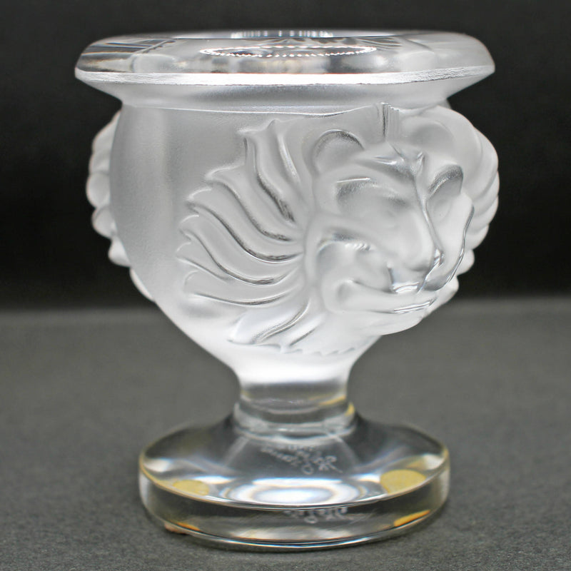 Lalique: Lion head pot