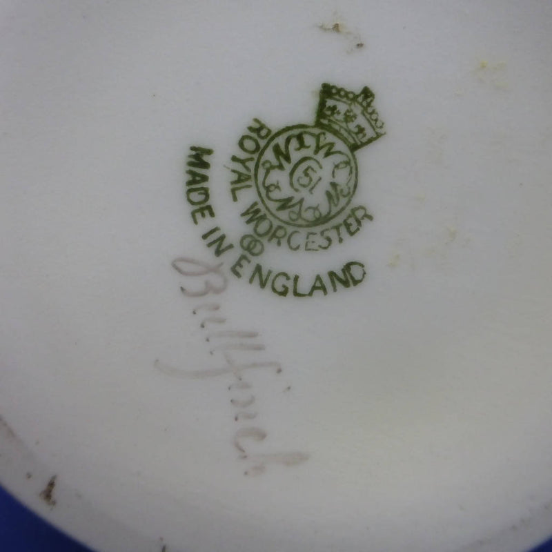 Royal Worcester Barrel Jug Bullfinch Signed by William Powell C1931