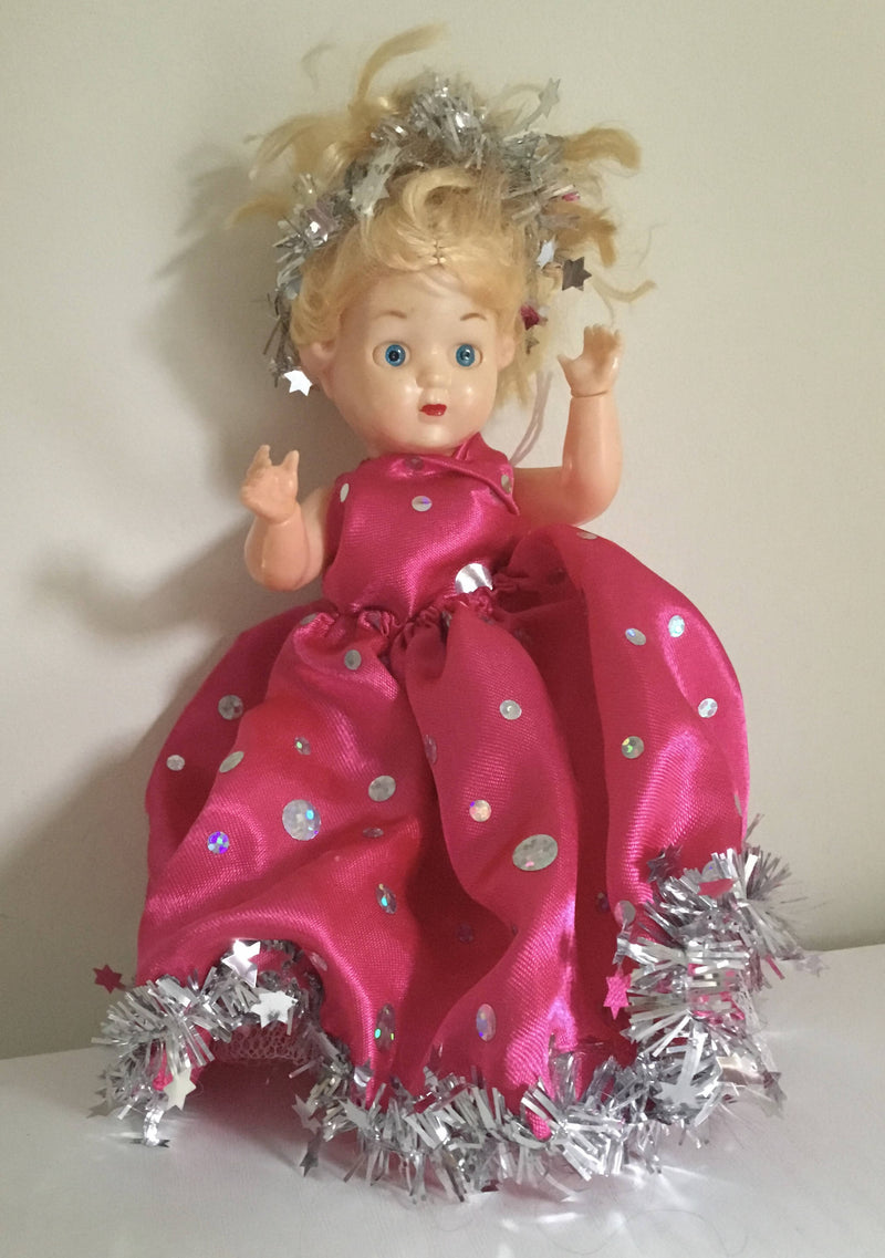 Hard Plastic Doll 1950’s. Dressed as Fairy. 6”