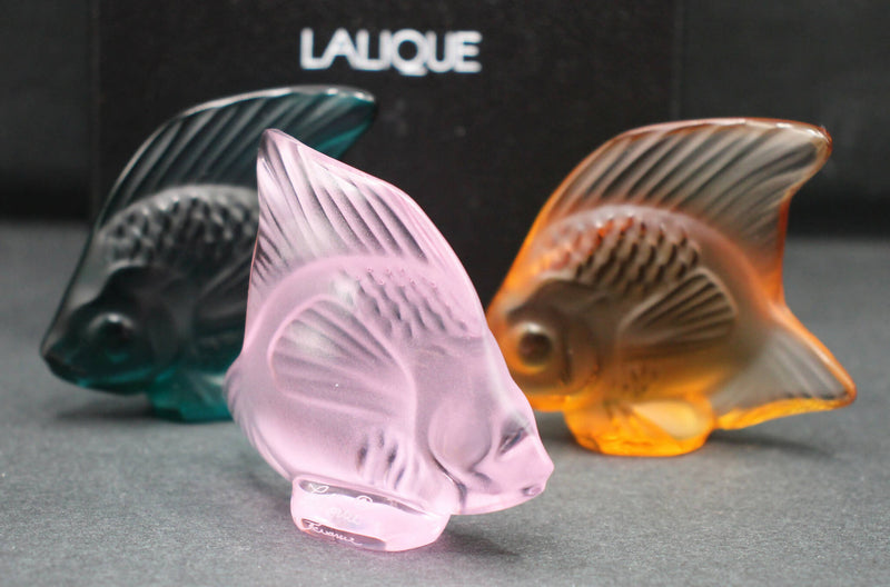 New Lalique: Pink fish seal/sculpture