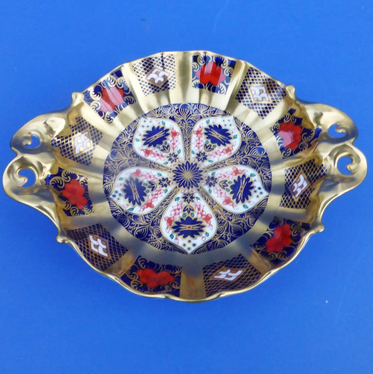 【 CROWN DERBY】ハンドベル　オールドイマリ　廃盤　伊万里 Royal Crown Derby Imari SGB Oval Comport - Charterwells