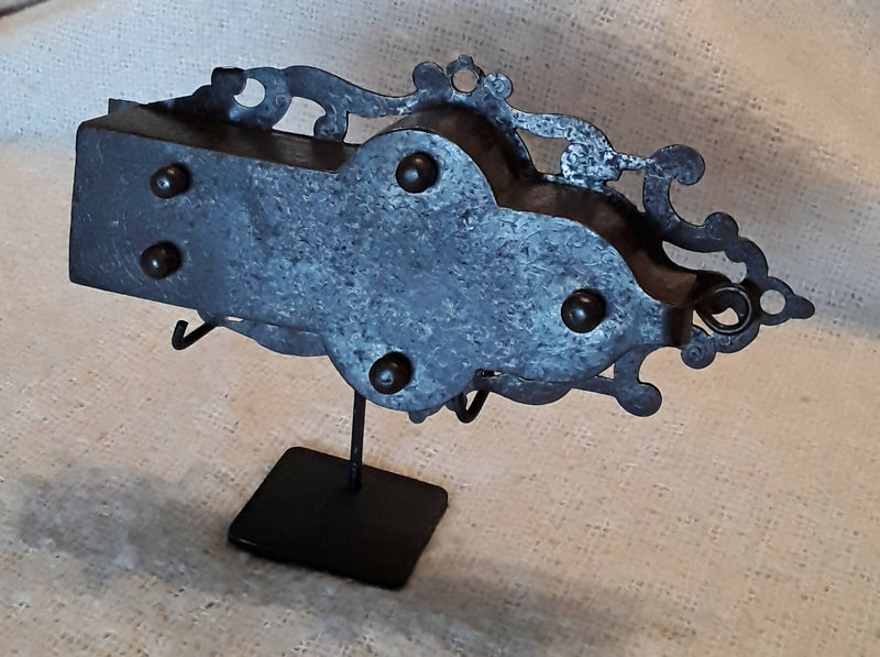 A Stuart Period Decorated Iron Casement Lock.
