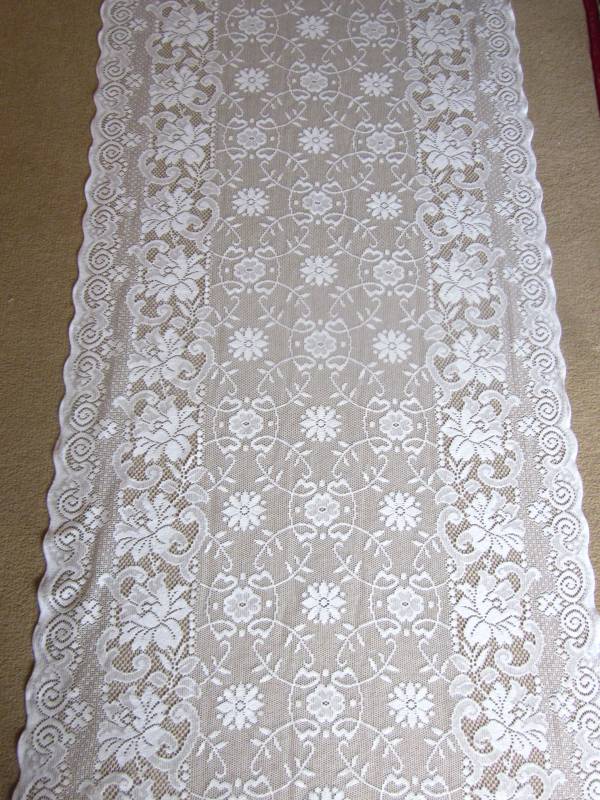 Victorian - Victorian design Cream Cotton Lace Curtain Panelling By The Metre- Width 130 cms