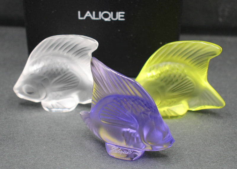 New Lalique: Light purple fish seal/sculpture