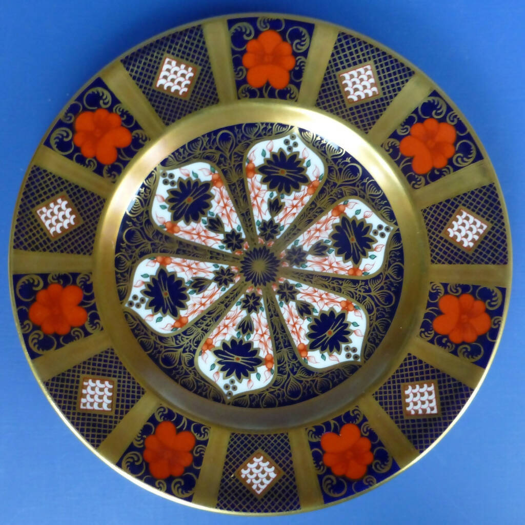 Royal Crown Derby Old Imari 1128 Solid Gold Band Salad Plate 3617