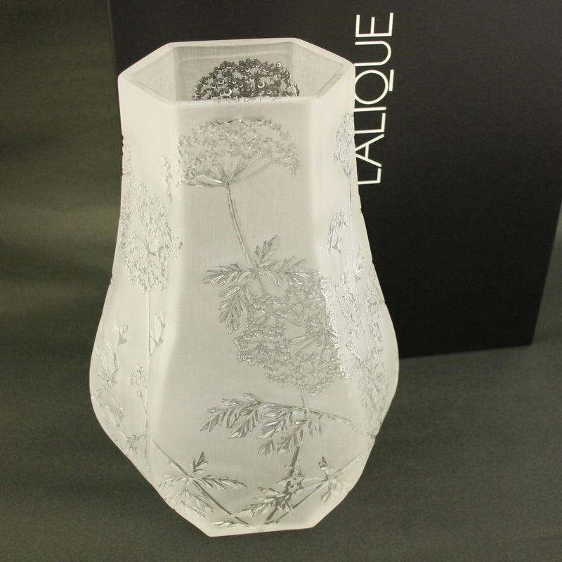 New Lalique: "Ombelles" large clear vase
