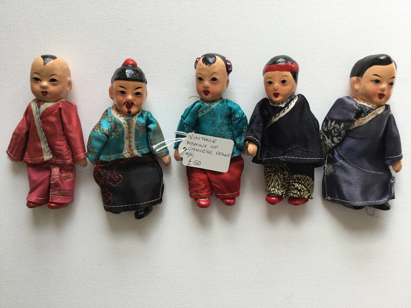 Vintage Family of Chinese Dolls.