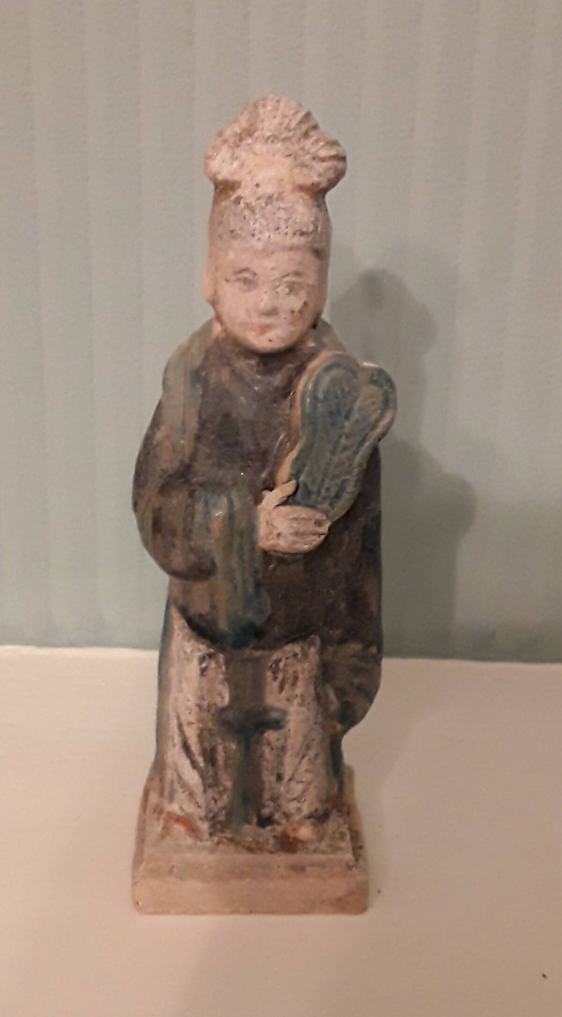 An Ancient Chinese, Late Ming Dynasty,Terracotta Female Attendant Figure.