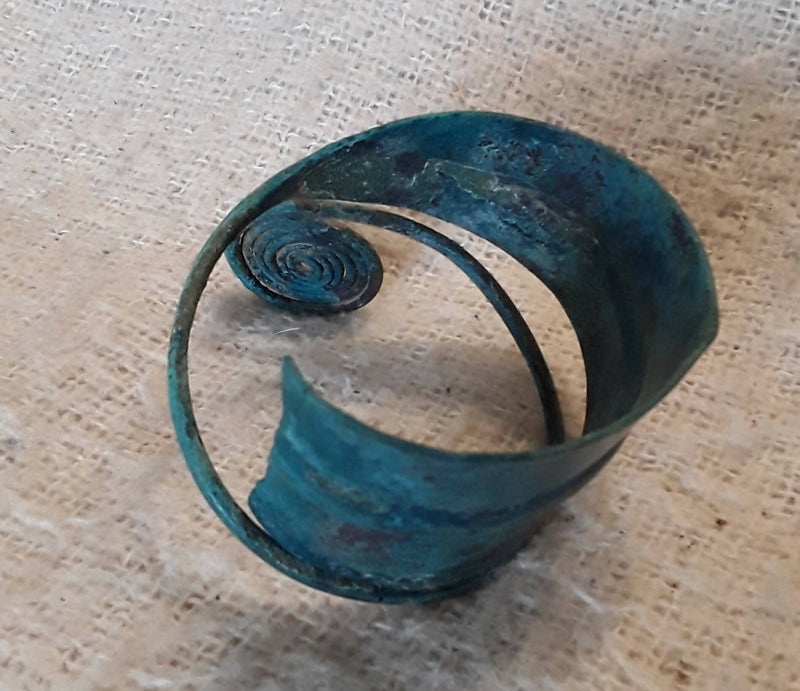A Large Bronze Age Spiral Bracelet / Arm Ring.