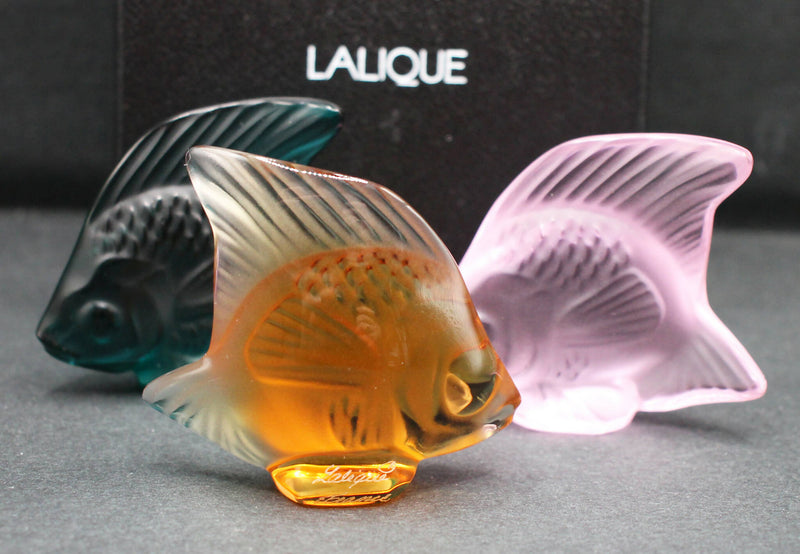 New Lalique: Amber fish seal/sculpture