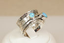 Silver & Opal Spinner Ring