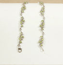 Silver & Peridot Fancy Link Necklace