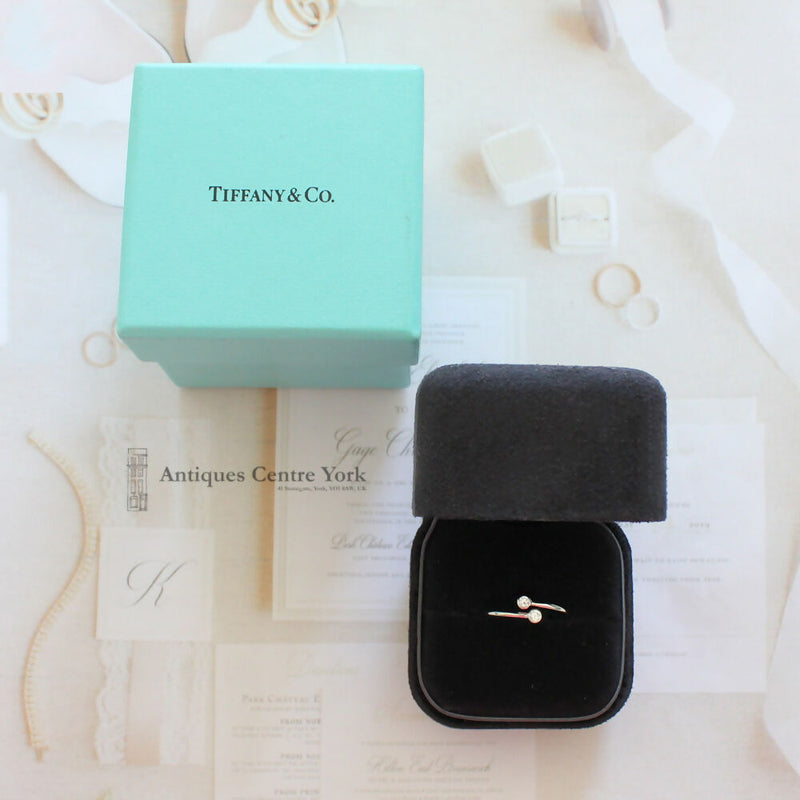 Tiffany & Co Platinum & Diamond Elsa Peretti Diamond Hoop Ring