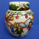Moorcroft Limited Edition Christmas Ginger Jar - The Skaters By Paul Hidditch