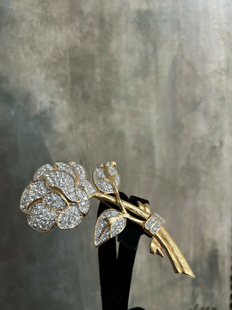 Vintage Nolan Miller Statement Rhinestone Pave Brooch