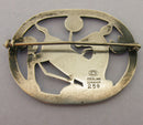Vintage Georg Jensen Sterling Silver Kneeling Deer Brooch Design No 256
