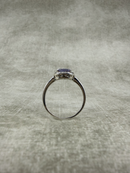 925 Silver Lavender CZ Pear Cut Halo Ring