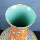 Chinese enamelled porcelain bottle vase