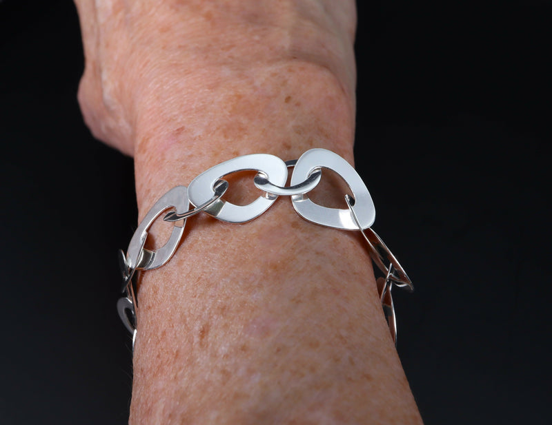 Silver designer Link Bracelet