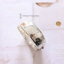 Vintage 1970's Silver Engraved Bangle