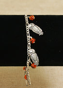 Silver & Amber Owl Bracelet