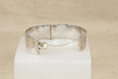 Stylish Classic Vintage Silver Hinged Bangle – Birmingham 1990