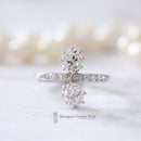 Edwardian 18ct White Gold & Diamond Fancy 2 Stone