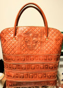 Vintage leather large capacity handbag