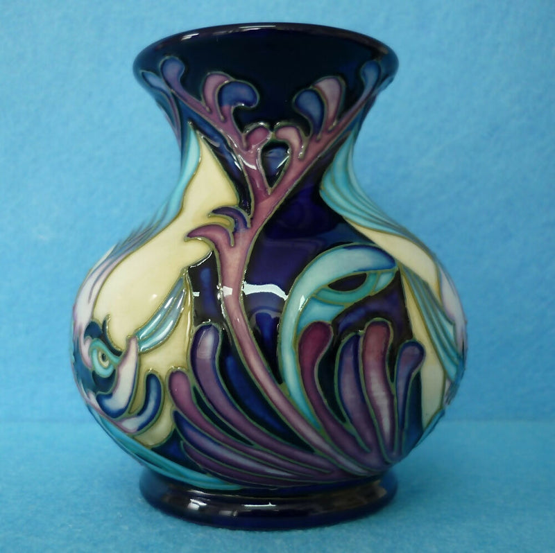 Moorcroft Weasel Fish Vase from the Moroccan Myths Collection