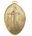 Georgian Navel Interest Gold Mourning Pendant