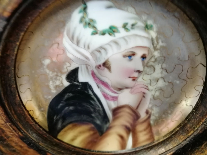 Victorian Framed Porcelain Minature Circa 1850