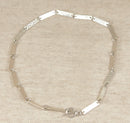 A Bold Silver Link T Bar Necklace