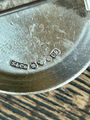 Modern Mid Century Swedish 1969 830 Silver Sporrog & Company Modernist Shield Brooch