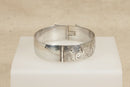 Vintage Solid Silver Hinged Bangle