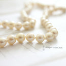 22" 7mm Cultured Pearl Necklace on Silver & Pearl Clasp