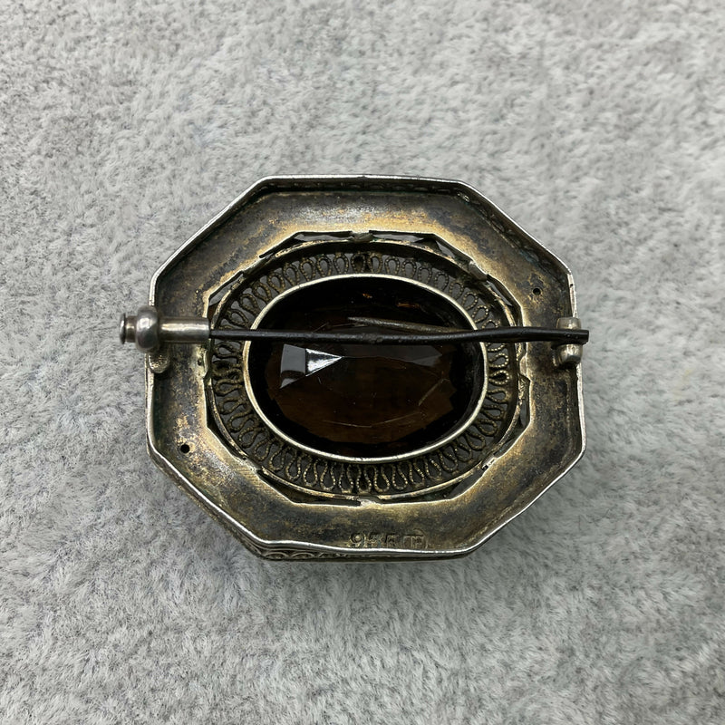 Theodor Fahrner silver gilt brooch