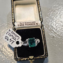 9CT Emerald Ring Size N (Reserved for VA)