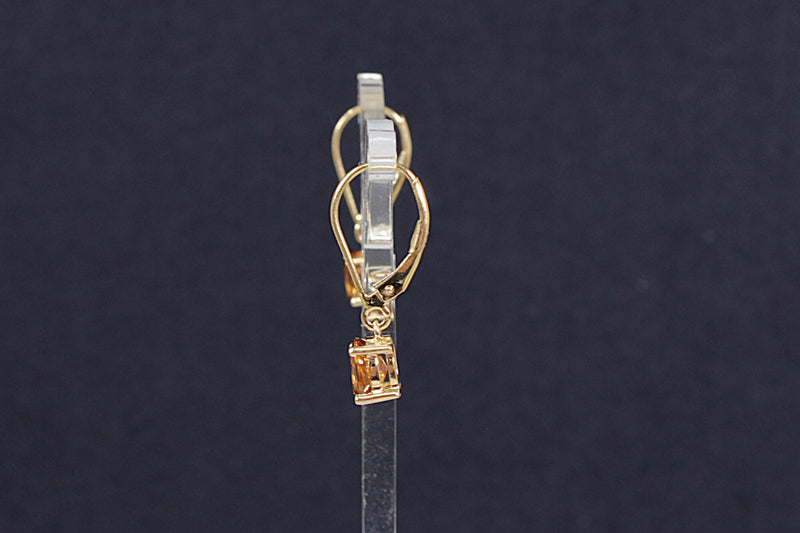 10ct Gold & Honey Citrine Earrings Droppers