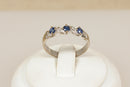 18ct White Gold Sapphire & Diamond Ring