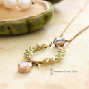 Victorian 9ct Ceylon Sapphire, Demantoid Garnet & Yellow Topaz Necklace
